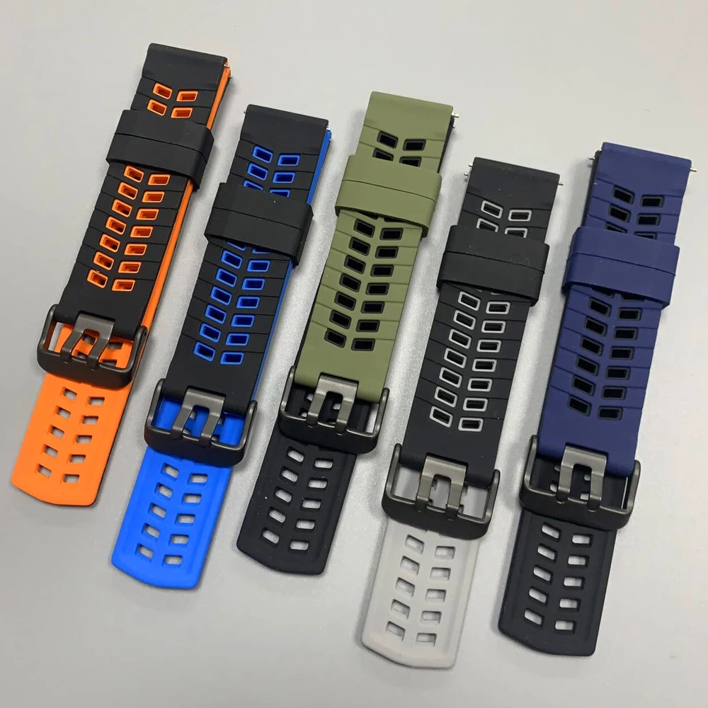 COLMi M42用シリコン通気性ウォッチバンド、COLMI P86 V68 P81 V76 P82 I30 M41 C81交換用ソフトブレスレット、22mmリストストラップ