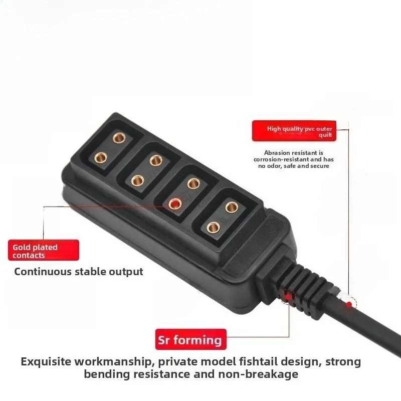 Camera Dtap 1 to 4 Power Cable 2-pin 18AWG B type Anton V port 1-4 Battery Powered Distributor Conversion Wir Welding SR Forming