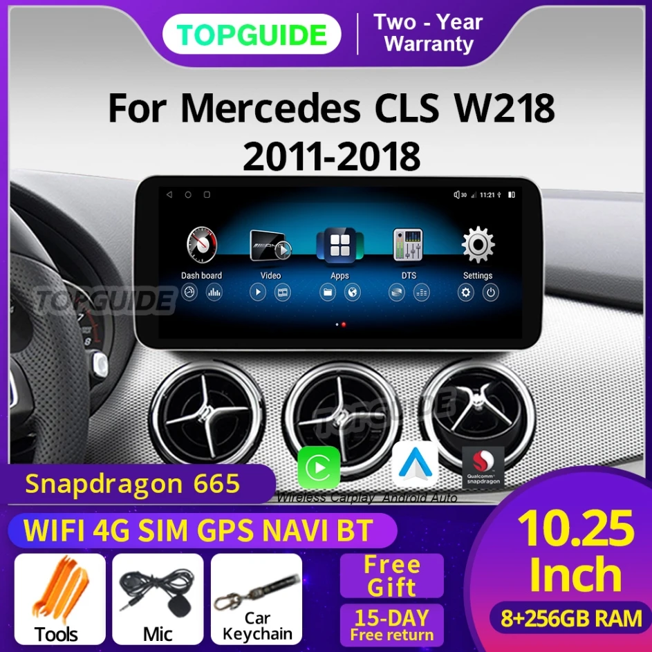 10.25 Inch Systeem Voor Mercedes CLS Klasse W218 2011-2018 Auto Multimedia Stereo Carplay Navi Radio Speler 4G WIFI BT GPS Android12