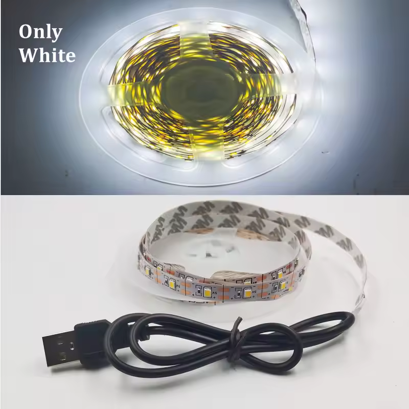 5M USB LED Strip Light 5V 3528 1 Meter 5 Meter Warm Cool White Pink Green Blue Red SMD Ribbon Ceiling Cabinet Light waterproof - Image 13