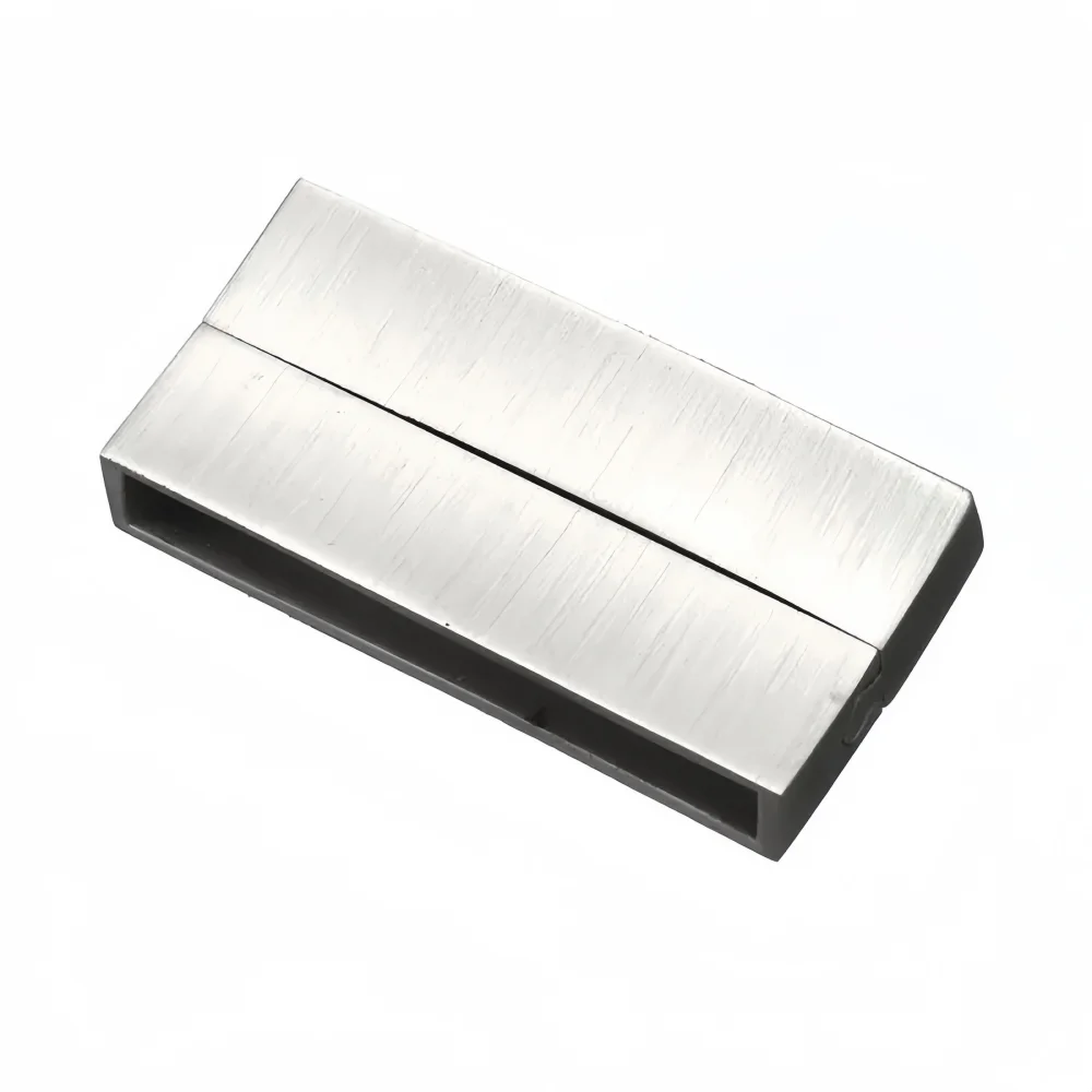 5Pcs Stainless Steel Magnetic Clasp 34x4mm Hole Leather Cord Bracelet Magnet Lace Buckle Necklace DIY Jewelry Making Accessories