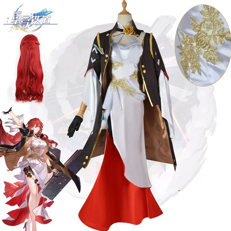 Hookai himeko cosplay costume wig game thankai star rail cosplay dress Halloween carnival cosplay female party xs-xxxl