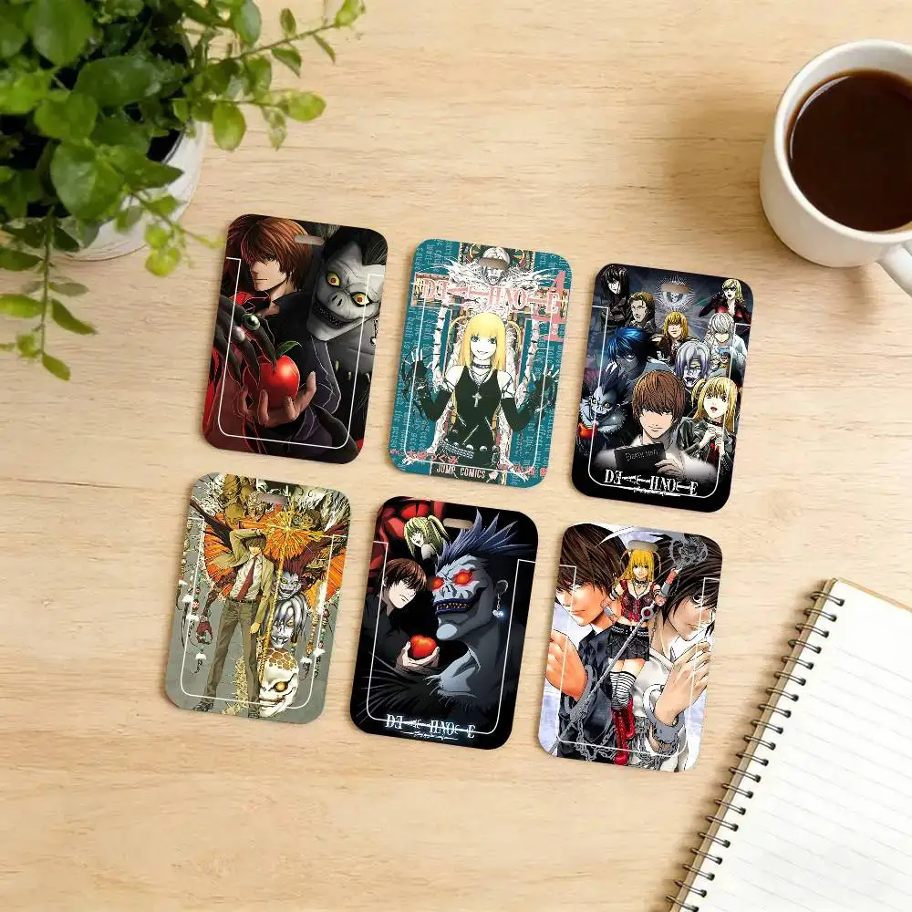Porte-cartes en cordon noir Death Note, anime classique japonais, pour cartes de repas d'étudiant et cartes d'identité scolaires