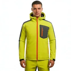 Men's Fleece Softshell Hiking Jacket, Windproof, Breathable, Water Repellent Clothing, Outdoor Sport Wear, Climbing Riding Coat