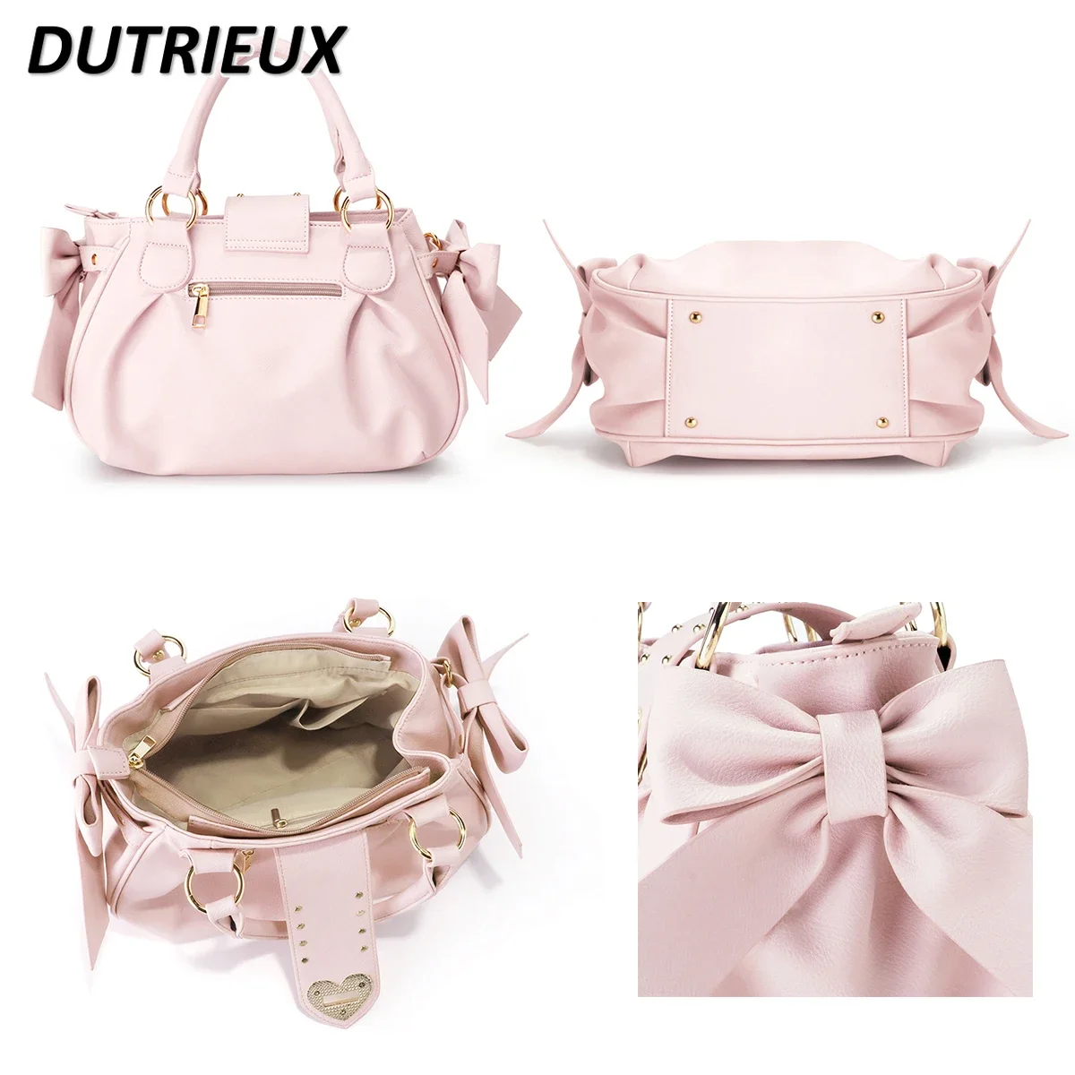 Spring Summer 2024 New Lolita Bags Portable Butterfly Heart Love Heart Ladies Crossbody Bag Sweet Shoulder Women\'s Handbags