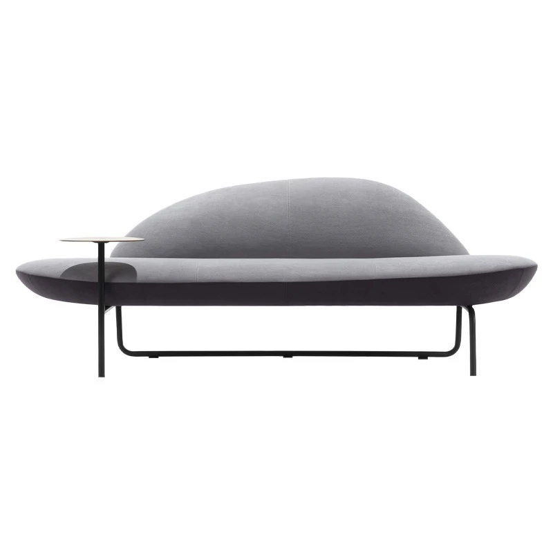 

Three sofa freehand space creative Internet celebrity small apartment leather art