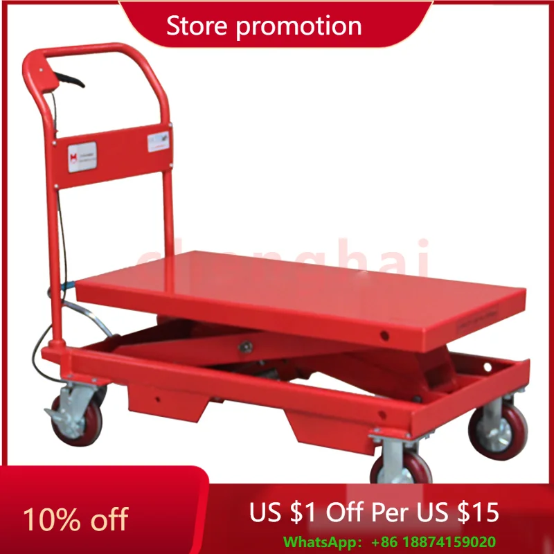 

Small Lifting Tables for Office Workshop Indoor 0.3ton 0.5ton 0.8ton 1ton Hand Hydraulic Scissor Lift Platform