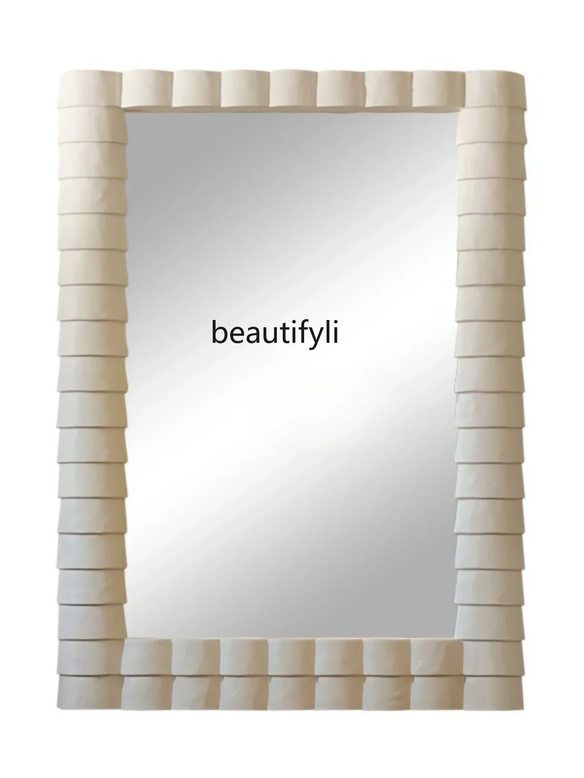 French bathroom mirror wall-mounted cosmetic mirror cream style desktop cosmetic mirror