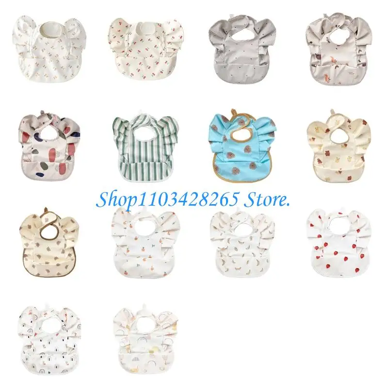 

G2TE Angel Wing Design Baby Bib Water Proofing Feeding Bib Catcher Coverage