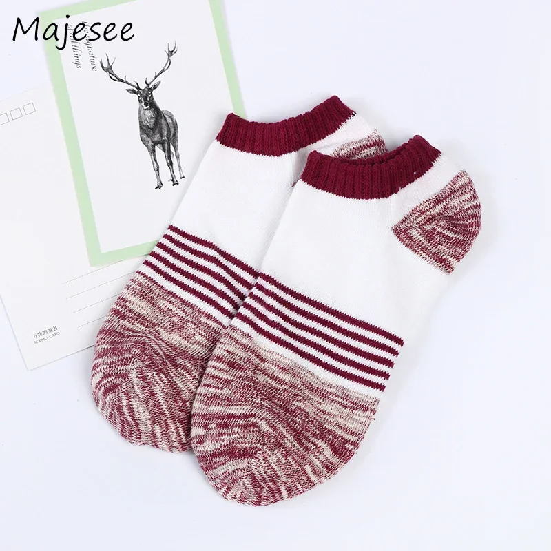 Cotton Striped Trendy Men Funny Socks Solid Male Fashion Sock Mens Breathable Deodorant Comfortable 5 Colors Soft Japanese Style