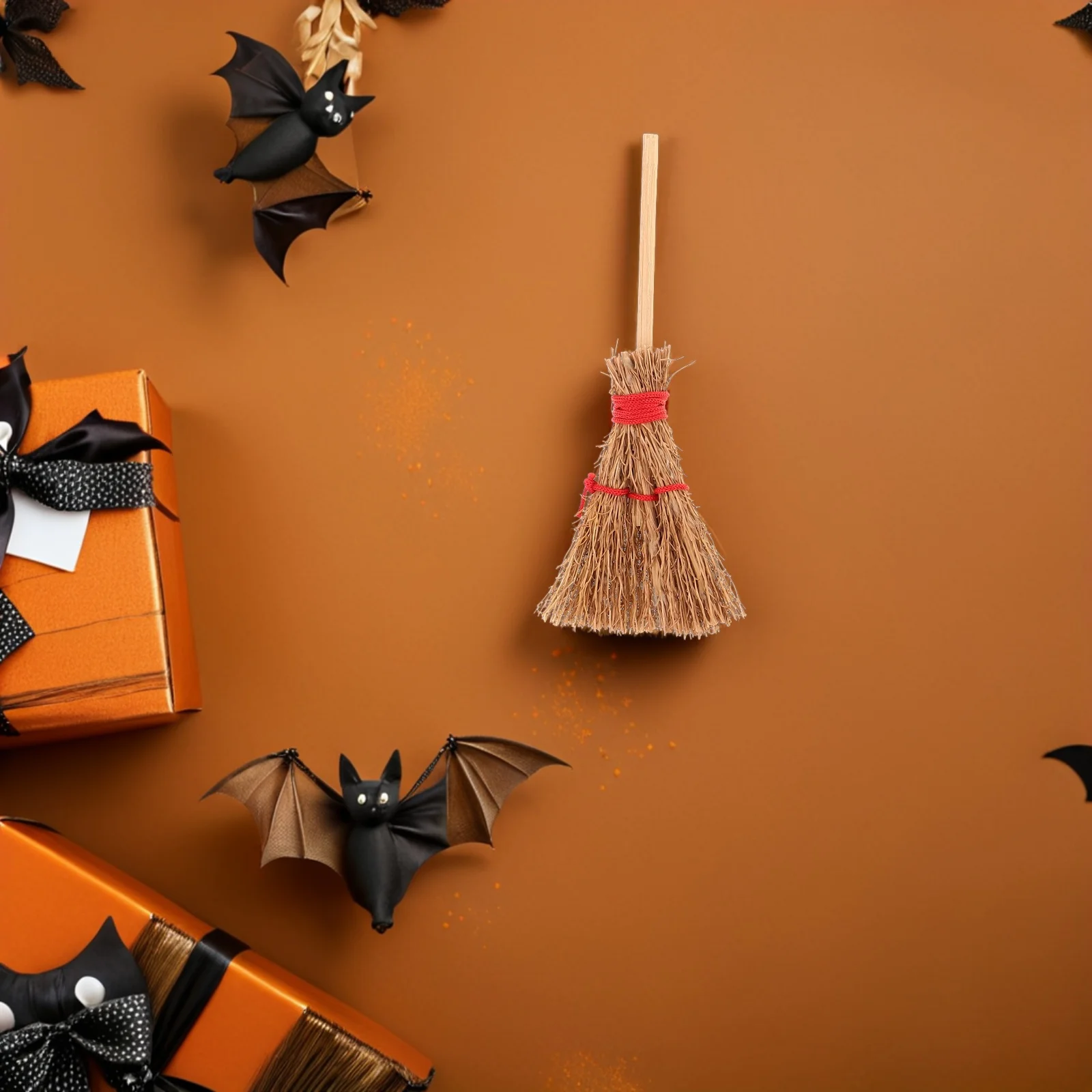 

12 Pcs Broom Dollhouse Accessories Props Venue Setting Witches Wooden Accessory Miniature