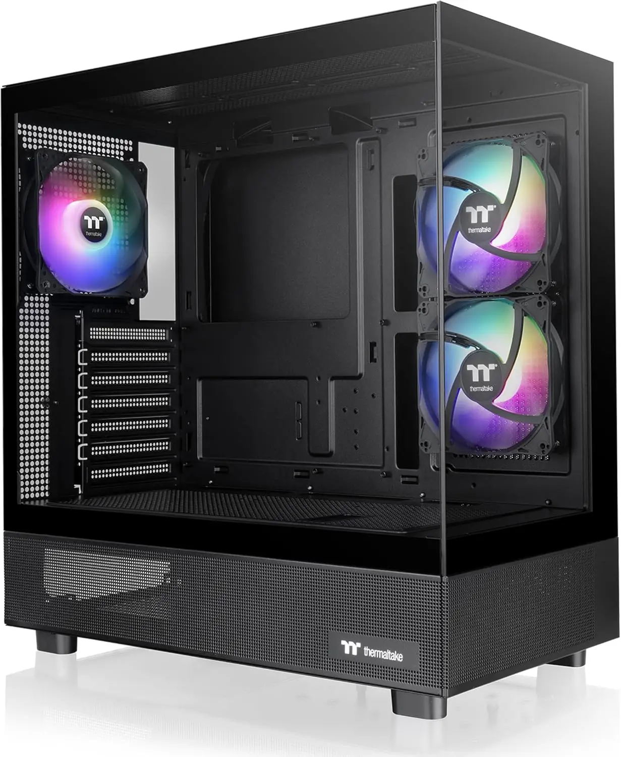 

Mid Tower E-ATX PC Case with 3 ARGB Fans, Dual Tempered Glass Panels, Supports 360mm Radiator, USB-C Ports, 3-Year Warranty