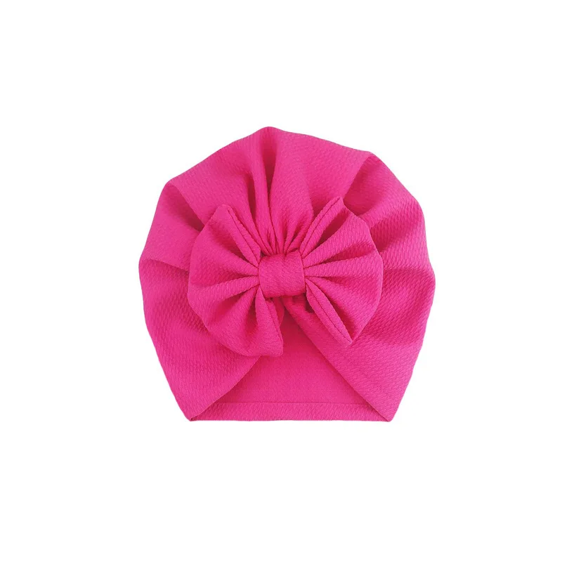 Cute Big Bowknot Baby Girls Hat Newborn Solid Color Baby Hat Turban Knot Head Wraps Baby Kids Bonnet Beanie Photography Props