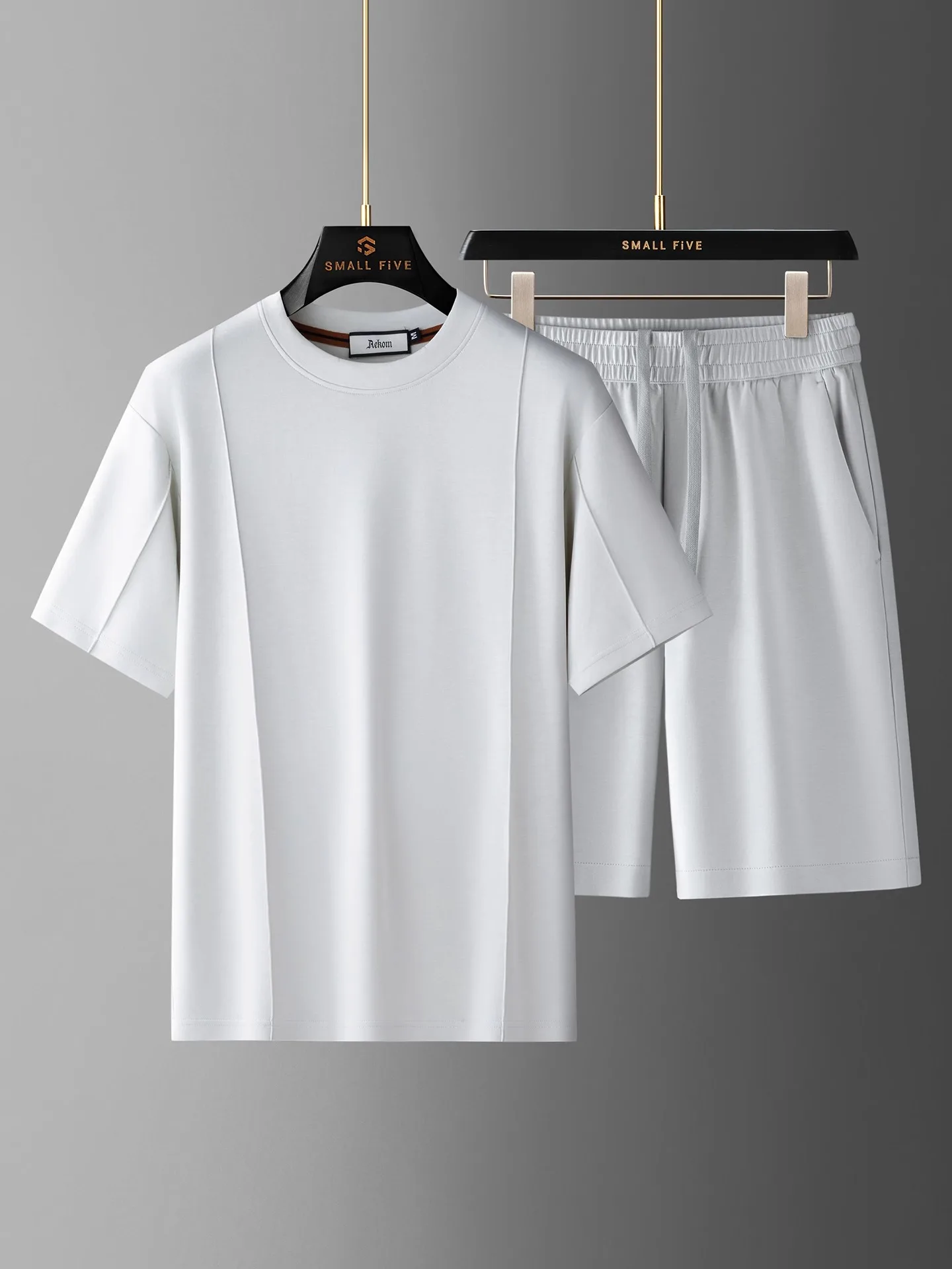 JSBD Summer High-End Lightweight Modal Cotton Short Sleeve and Shorts Two-Piece Men's Casual Sportswear Set