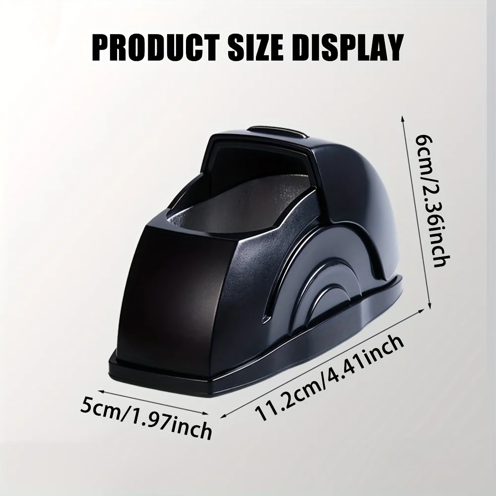 قطعة واحدة من منفضة سجائر السيارة، تخزين رماد مريح، مع مفتاح لفتح الغطاء لمنع منفضة سجائر مستلزمات السيارات الطائرة