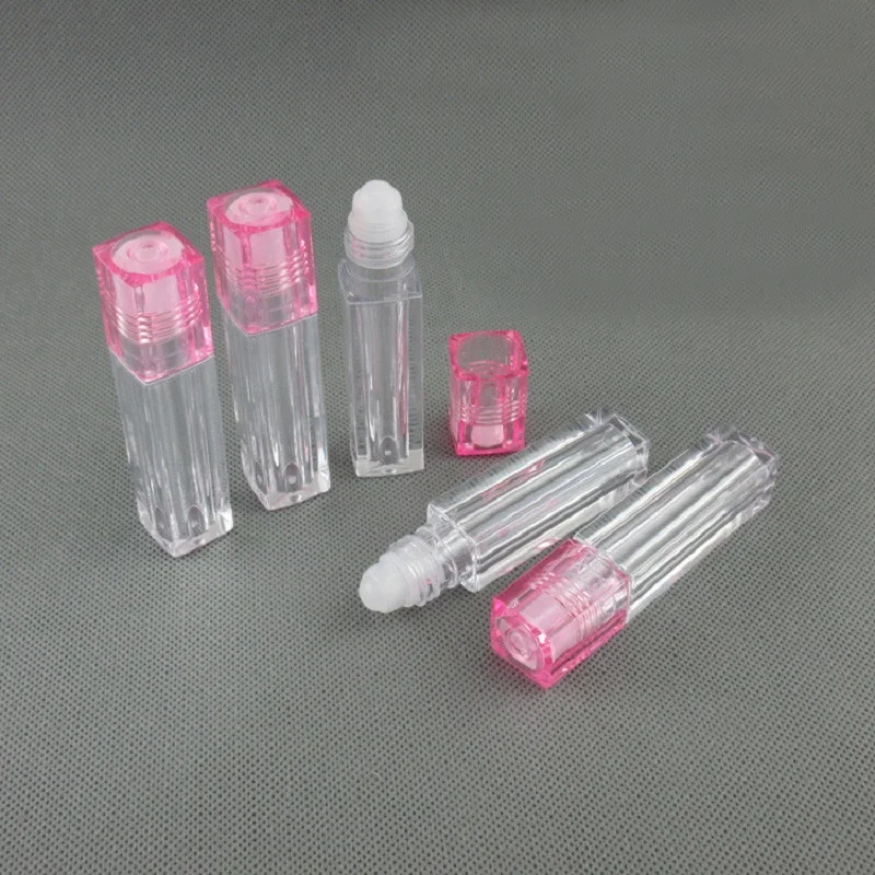 6.5ML plastic bottle PP ball roll on lip glossed gel eye serum essential oil  perfume booster salve make up cosmetic packing