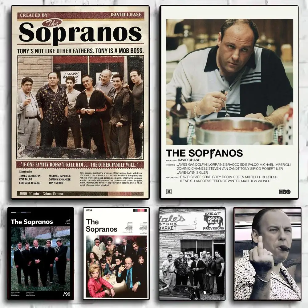 Classic Drama T-The Sopranos Poster Modern Aesthetic Wall Art Poster Minimalist Room Decoration Items