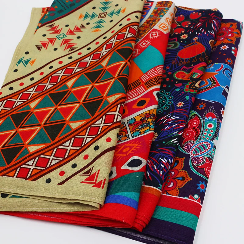 Bohemian Style Single Sided Digital Printed Bandanas Women Girl Headscarf Headband Neckerchief Headwear Square Scarf