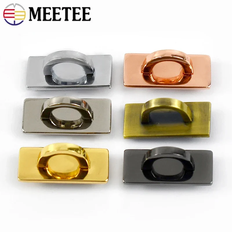 2/4/10Pcs 10mm Meetee Metal D Rings Bag Connector Buckles Arch Bridge with Screws Handbag Hanger Hooks Hardware Accessories