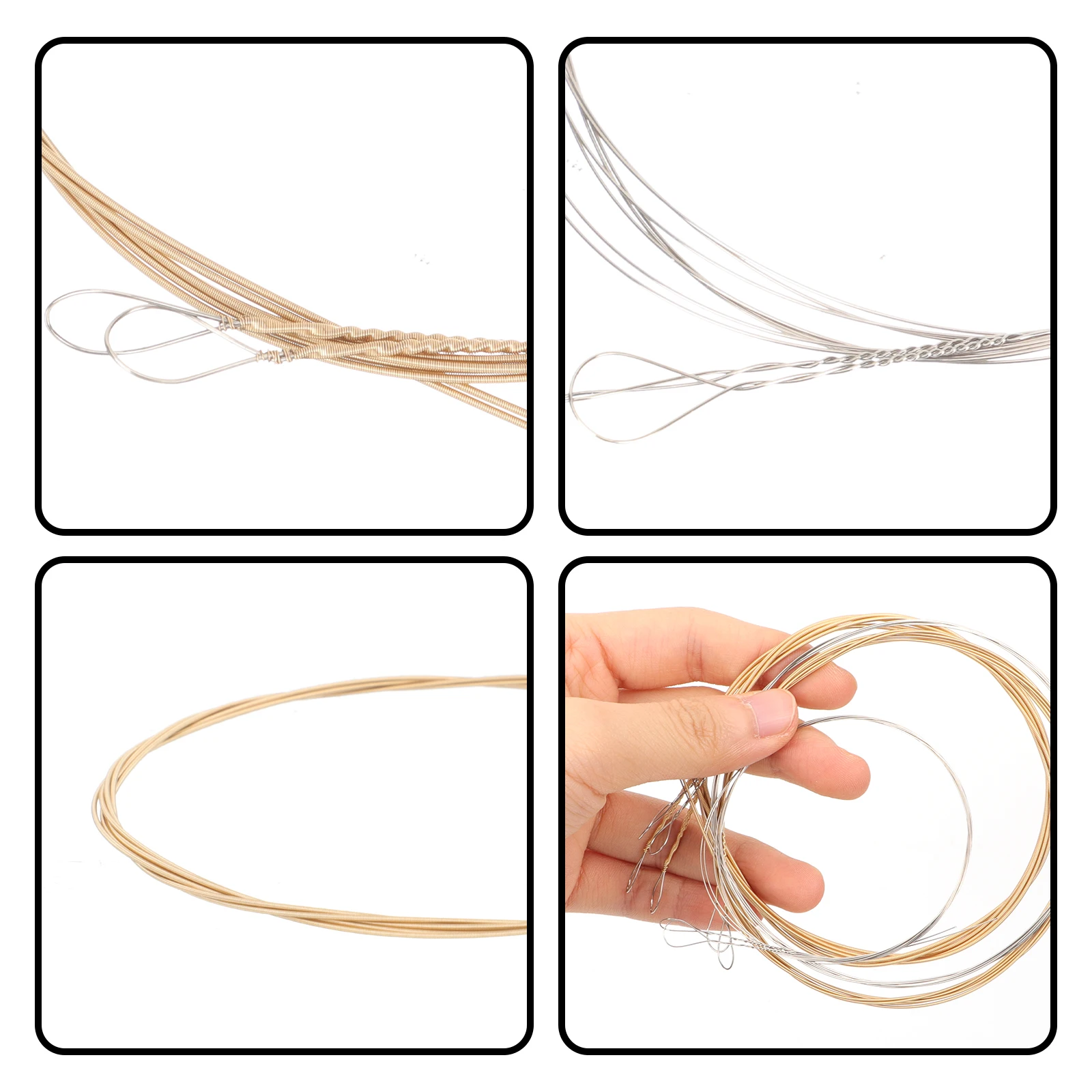 

Mandolin Parts Strings Instrument Accessories Music Bright Tone Golden Steel Wire