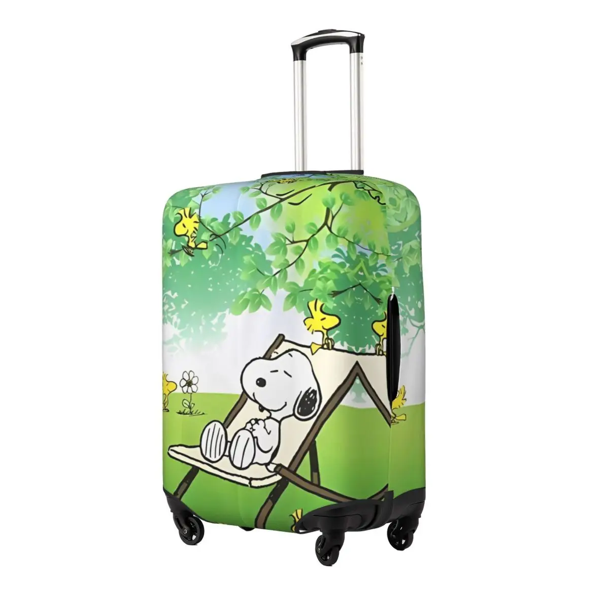 Sanrio Snoopy Woodstock With Friends Suitcase Cover Travel Protector Flight Elastic Luggage Supplies