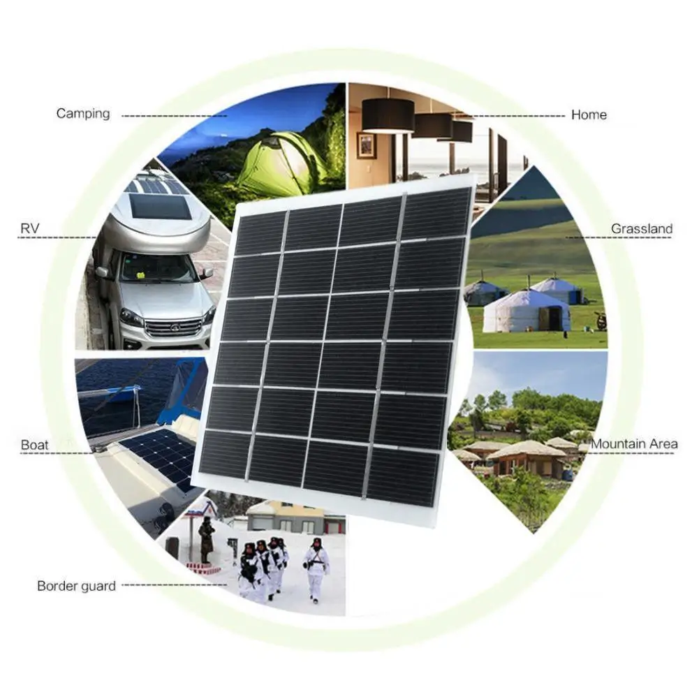 2w 6v Mini Solar Panel Outdoor Camping Monocrystalline Solar Panel Diy Small Power Generation Tool