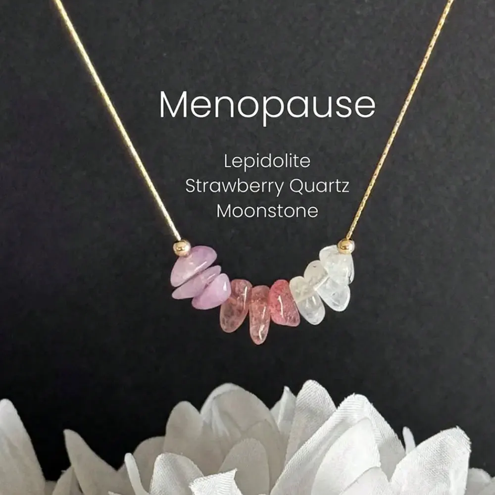 1 Stück Menopauale Kristall Halskette Natürlicher Kristall Hormon Balance Geschenk