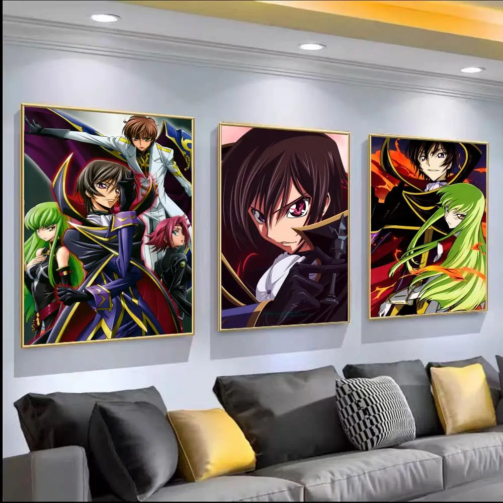 C-Code G-Geass Zero Anime Poster HD Art Sticky Wall Waterproof Home Living Room Bedroom Bar