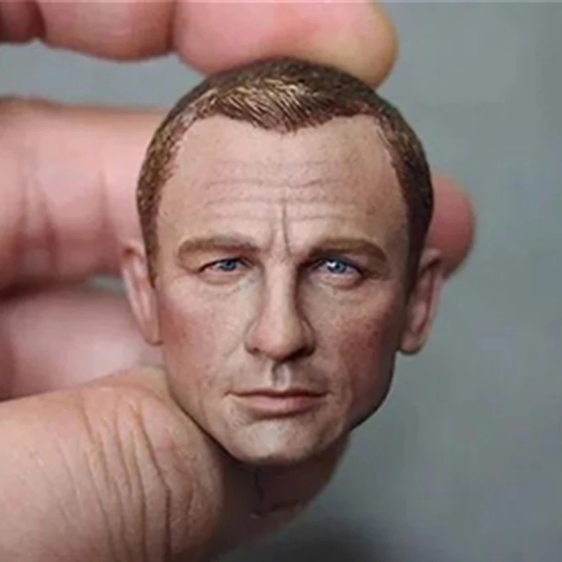 1/6 Scale Agent Daniel Craig Head Sculpt PVC Male Soldier Head Carving Model Fit 12'' Action Figure Body Dolls