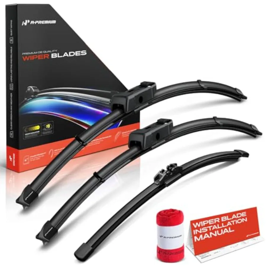 

24"+19"+12" Windshield Wiper Blades Compatible with Honda Civic 2022 2023 2024 - Front Rear Wipers Blade Set, TLPN/FR_DH Arm Co