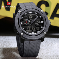 NAVIFORCE Sports Men's Watch Clock Analog Digital Chronograph Quartz Wristwatch Man Luxury Fashion Dual Display 50M Waterproof