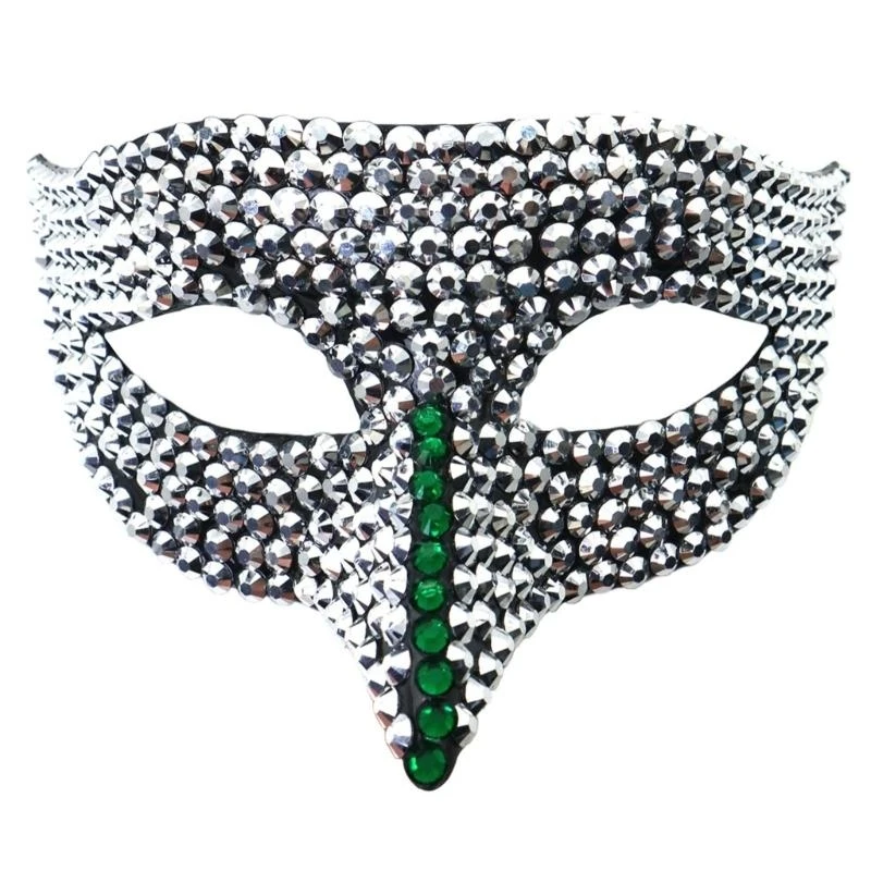 Strasssteine ​​Augenmaske Halloween Cosplay -Maske Halbgesichtsmaske für Männer Frauen Cosplay