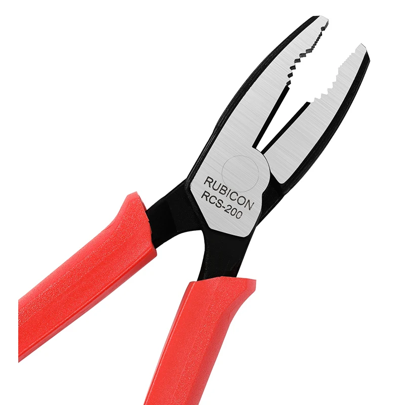 RUBICON Tool Combination Pliers with Wire Stripper Electrician Plier Ergonomic Design Polished Surface Wire Cutters RCS-150 200