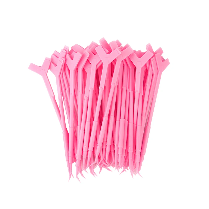 Palo de plástico para Permanente de Pestañas, herramienta de extensión de pestañas, cuchara de pegamento caliente, cepillo de Peine en forma de Y, aplicador de rizador de pestañas, 2, 10, 20 piezas