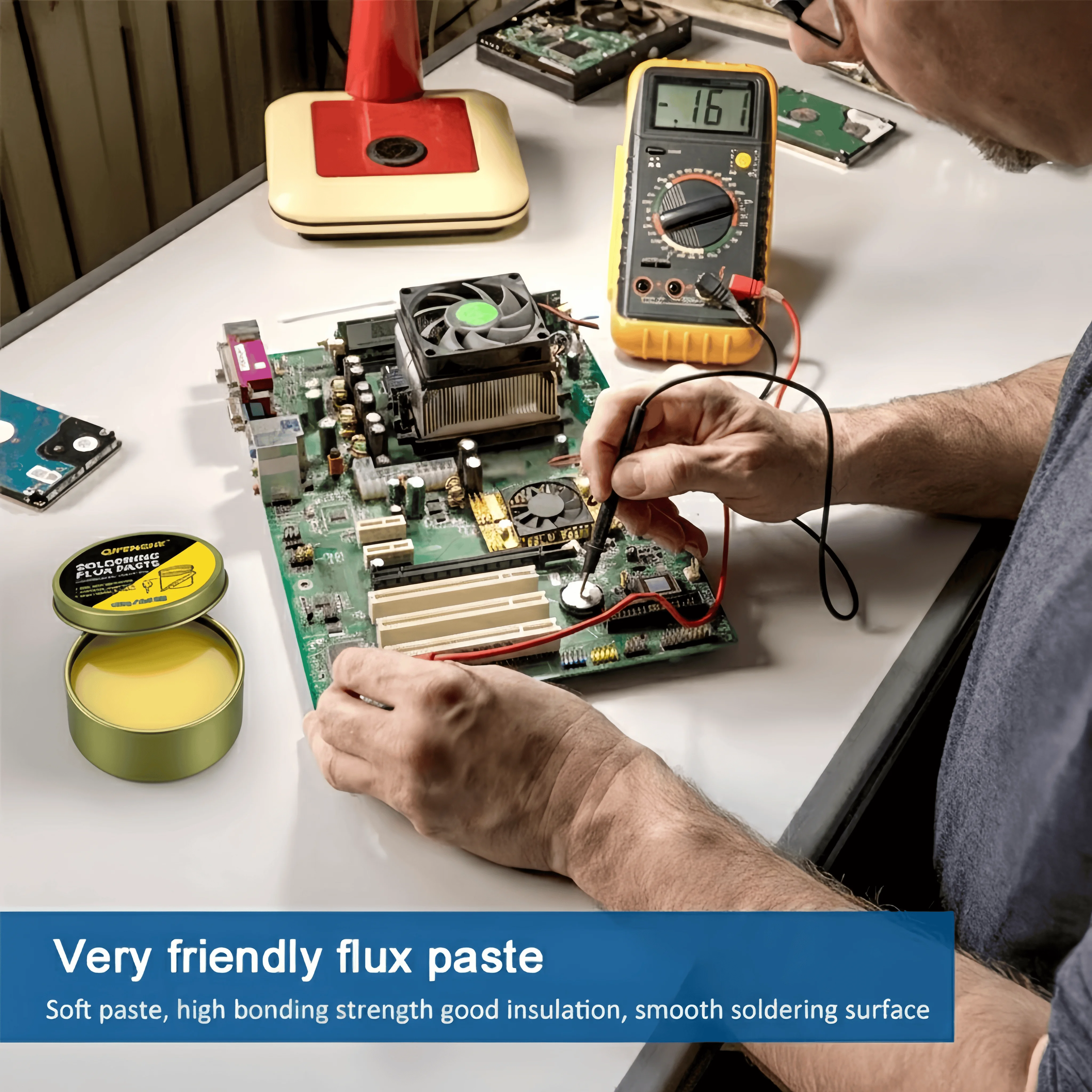 30g Rosin Soldering Flux Paste High Activity Low Odor Welding Flux for PCB BGA IC Motherboard 18650 Battery Electronics Repair