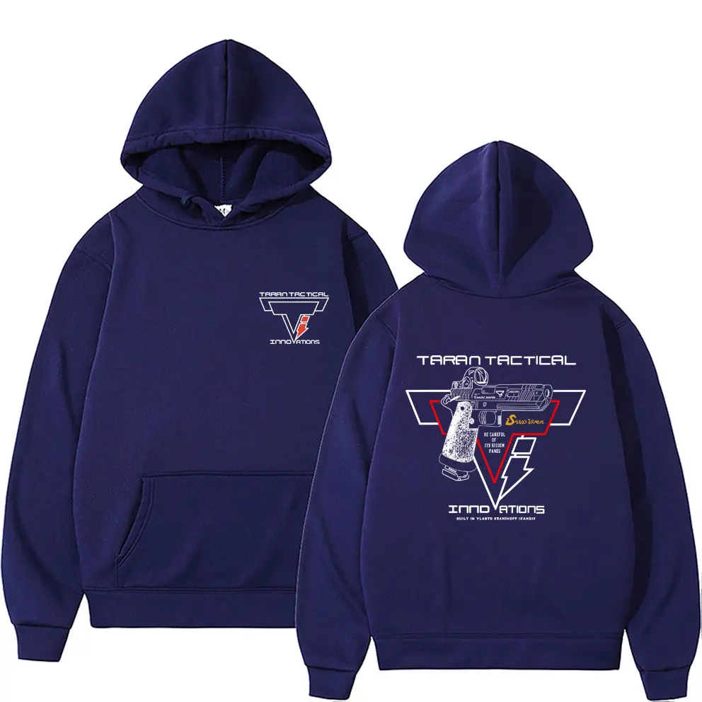 Taran Tactical Pistol Print Super Elastic Hoodie Unisex Casual Oversized Pullover Hoodies Men Women Fashion Vintage Sweatshirt