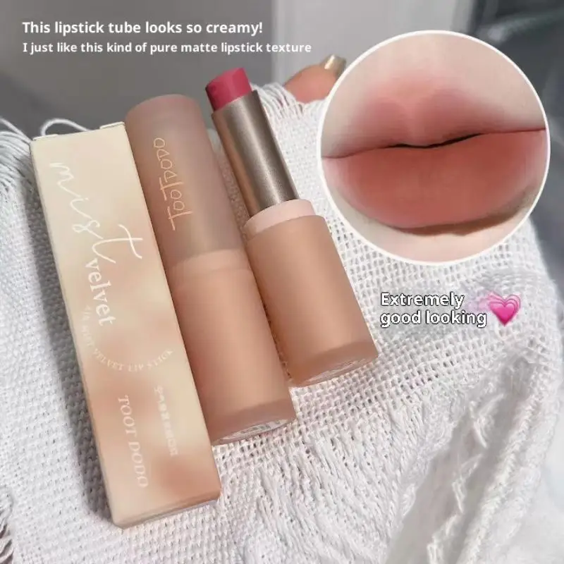1Pc Soft Mist Lip Glaze Lip Gloss Velvet Matte Lipstick Long Lasting Not Fade Or Stain Cup Moisturizing Makeup Lip Serum Makeup