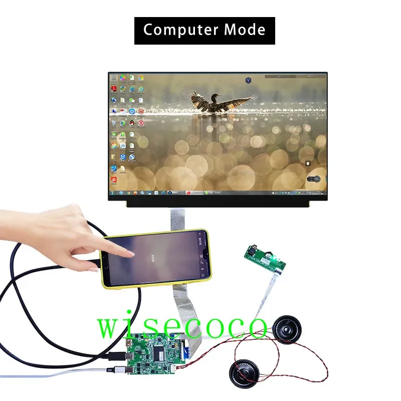 13.3 Inch LCD Screen Display IPS LQ133M1JW15 Type-C Audio Output EDP Controller Board Support Mobile Phone Tablet PC