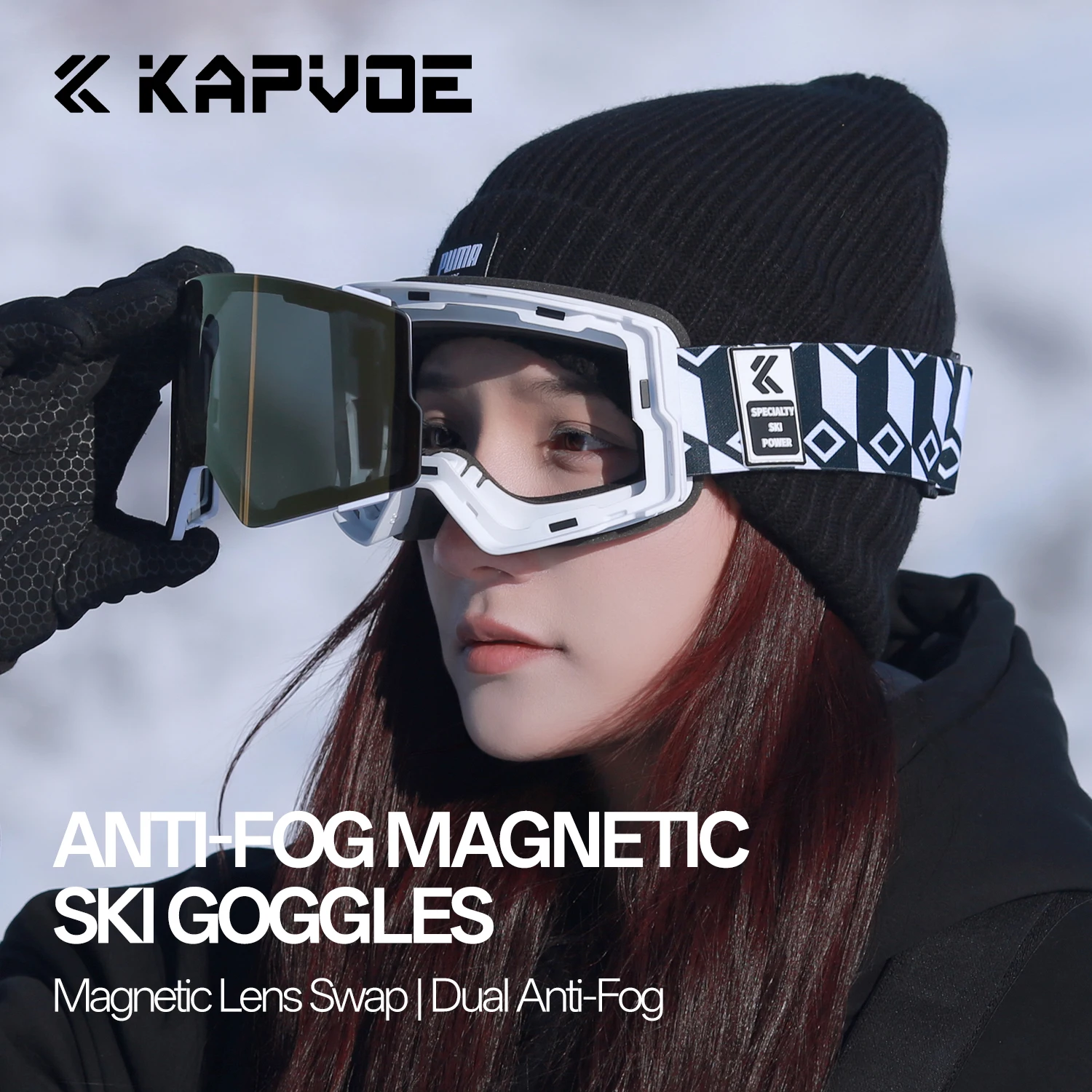 แว่นตาสกี Kapvoe UV400 รุ่นใหม - Ski Goggles Polarized Photochromic บทวิจารณ์และราคา
