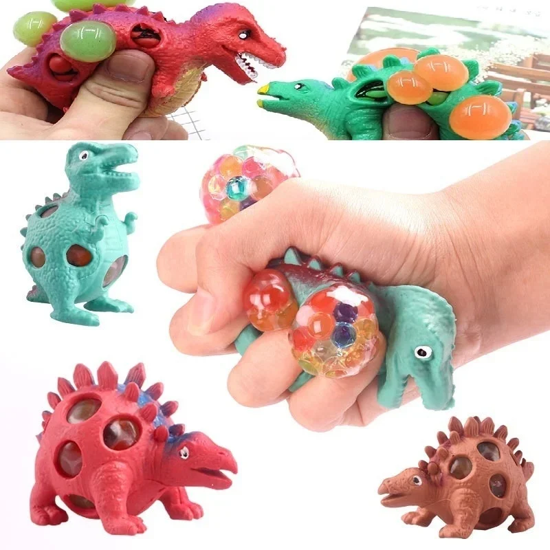 Dinosaur Model Grape Ball Decompression Handball Sensory Fun Squeeze Decompression Toys Home Decoration Random Color