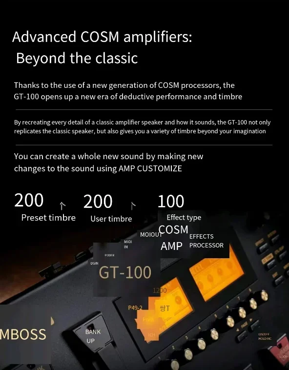 Boss GT-1 GT -1B GX-100 Bass/Guitar Multi-Effects Pedal