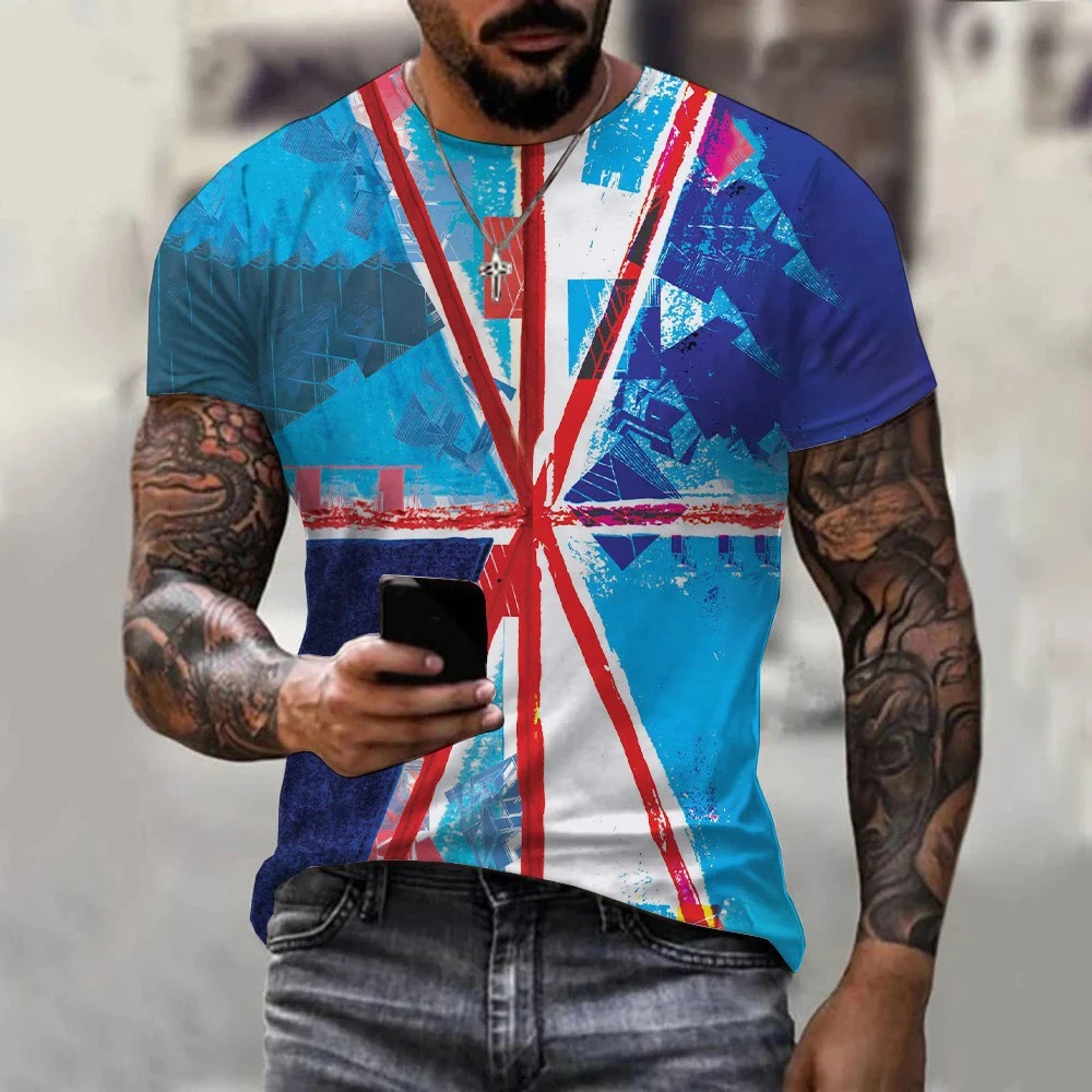 England British Flag 3D Print T-shirt Summer Men Woman T Shirts Fashion Short Sleeve Oversized Harajuku Streetwear Kid Tees Tops