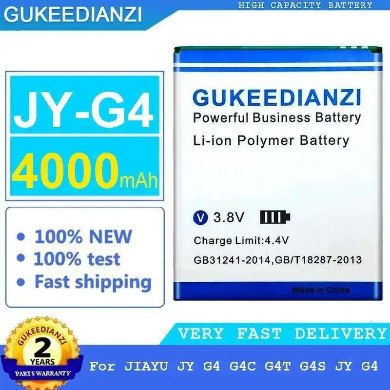 

JY-G4 For Jiayu JY G4 G4C G4T G4S Long-Lasting Performance Mobile Phone Battery 4000Mah