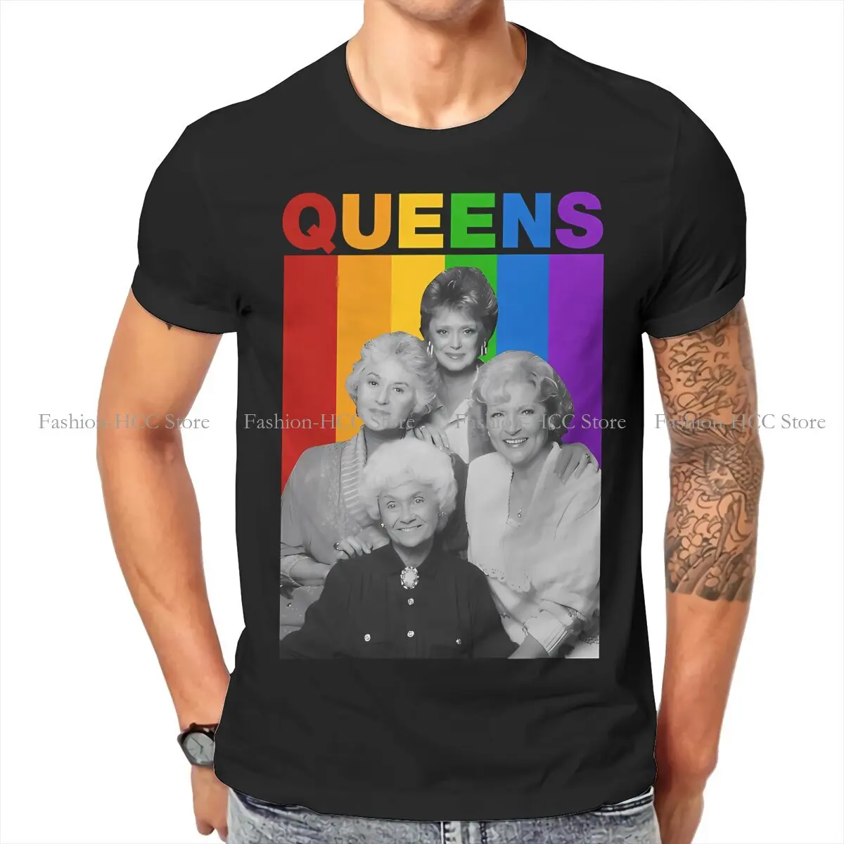 Golden Girls 100% Cotton TShirts Rabows Queens Distinctive Homme T Shirt New Trend 6XL