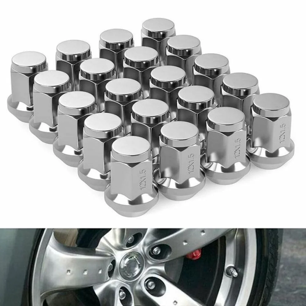 Universal Car Wheel Lug Nuts 35MM Alloy Anti-theft Wheel Lock Nuts M12*1.5 M12*1.25 Wheel Lug Nuts Car Accessories 16 20 24pcs