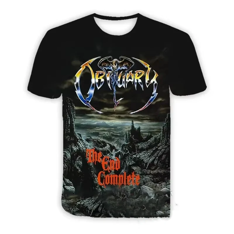 خمر الرجال تي شيرت روك باند نعي ثلاثية الأبعاد تي شيرت مطبوع الرجال النساء موضة قصيرة الأكمام بلايز تيز ملابس الاطفال ألبوم الرعب 2025 #3