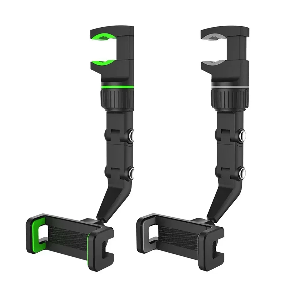 

Rearview Mirror Phone Holder 360° Rotatable and Retractable Car Phone Mount Multifunctional Rear View Mirror Holder for All Auto