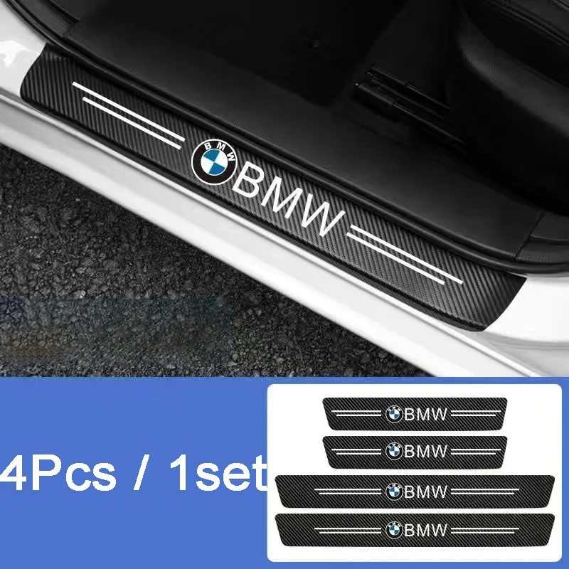 

4pcs Carbon Fiber Car Door Sill Sticker For Bmw F20 F30 G20 F34 F10 G30 F11 X3 F25 X4 M3 M4 1 3 5 Series E90 E60 E46 E72 E87 E88