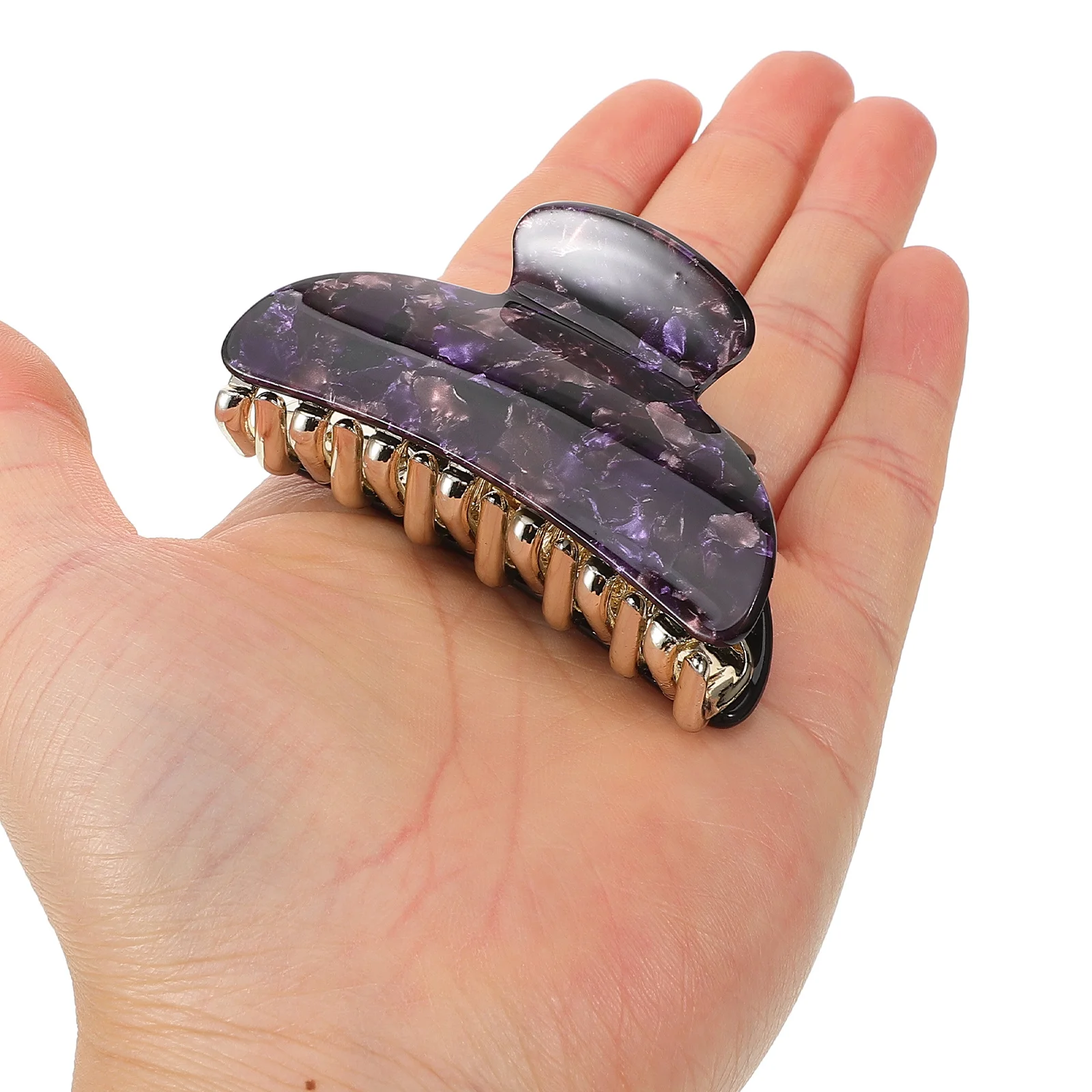 

6pcs /Set Acrylic Floral Pattern Hair Claw Clips For Women Multicolor Strong Hold Jaw Clamps Hair Accessories Bun Maker