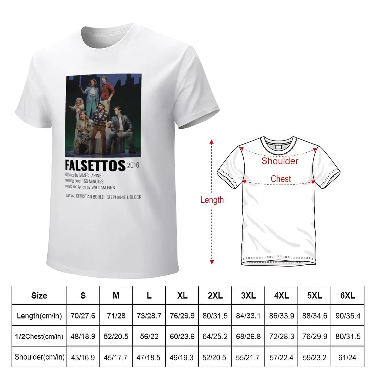 Falsettos Musical Poster T-Shirt quick drying hippie clothes customizeds t shirts for men pack